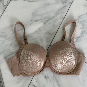 Soma Stunning Support Full Coverage Lace Floral Underwire Bra - Tan